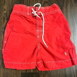 Polo by Ralph Lauren, 3T, red w white stitched, bathing suit pristine condition